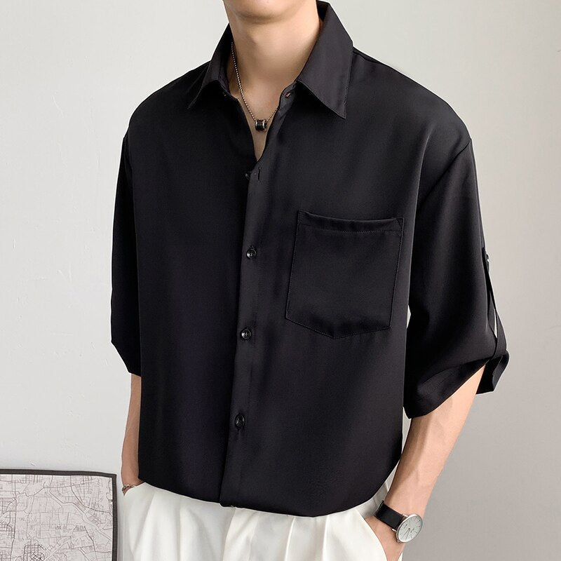 Button Down Shirt Japanese Style (Short Sleeve) - Shirts &