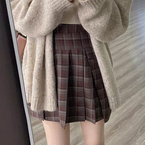 Chic Plaid Skirt - Mini Skirts