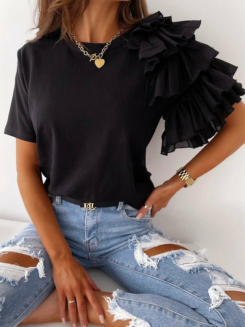 Ruffle Tops Blouse - Shirts & Tops