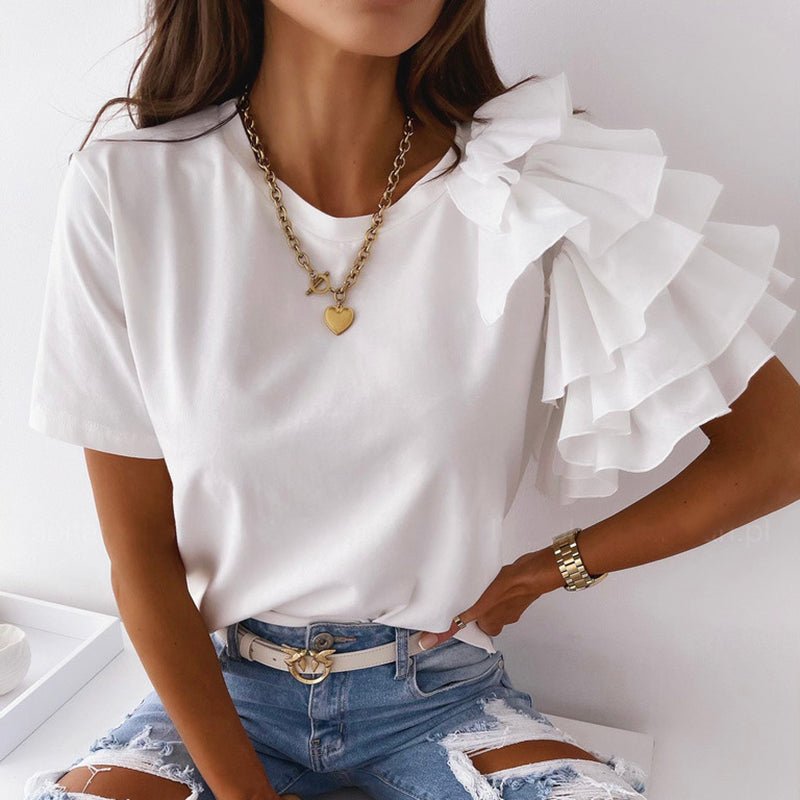 Ruffle Tops Blouse - Shirts & Tops