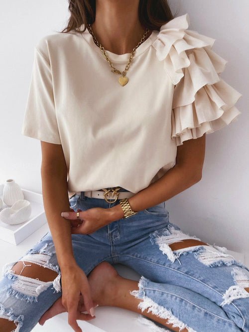 Ruffle Tops Blouse - Shirts & Tops