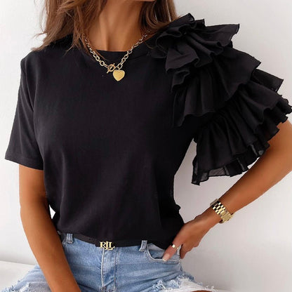 Ruffle Tops Blouse - Shirts & Tops