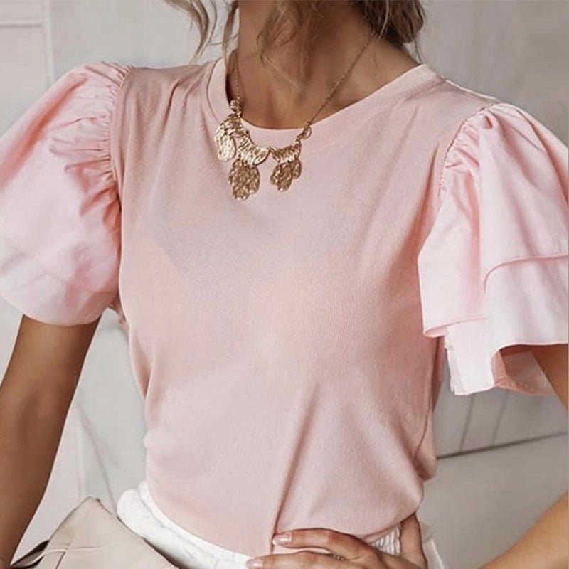 Ruffle Tops Blouse - Shirts & Tops