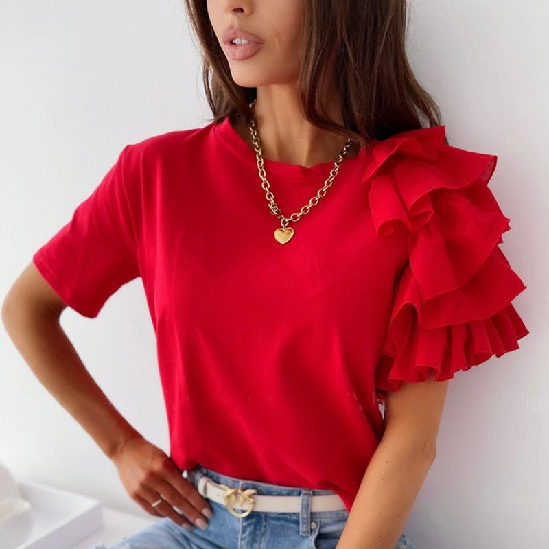 Ruffle Tops Blouse - Shirts & Tops