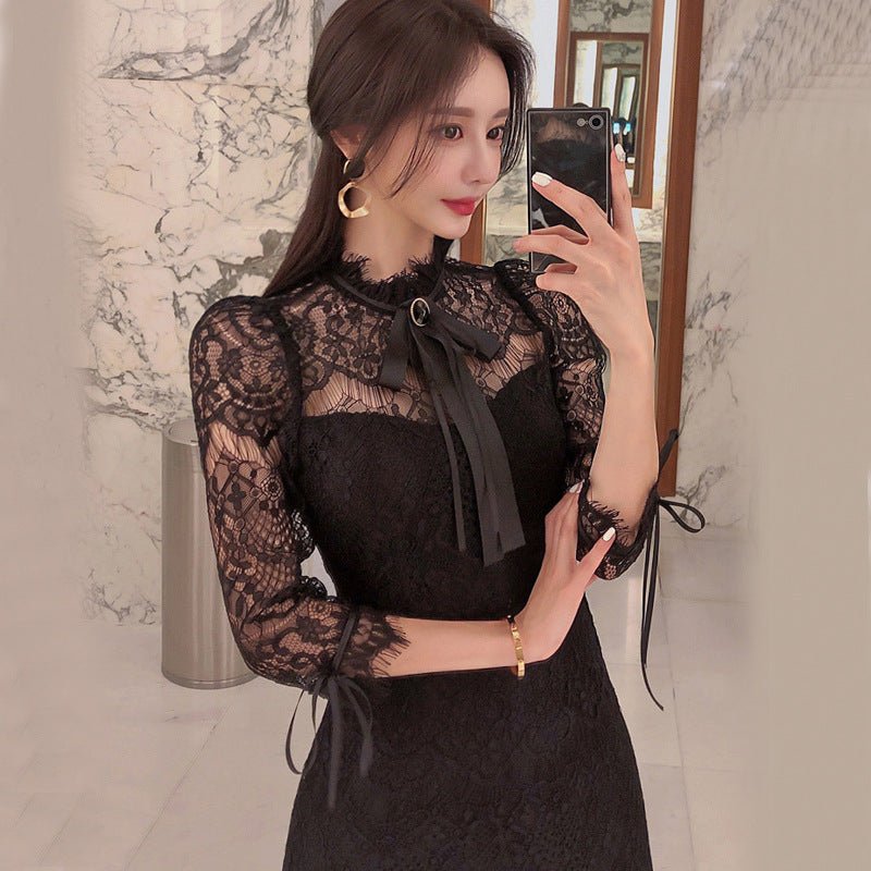 Slim Lace Dress - Dresses