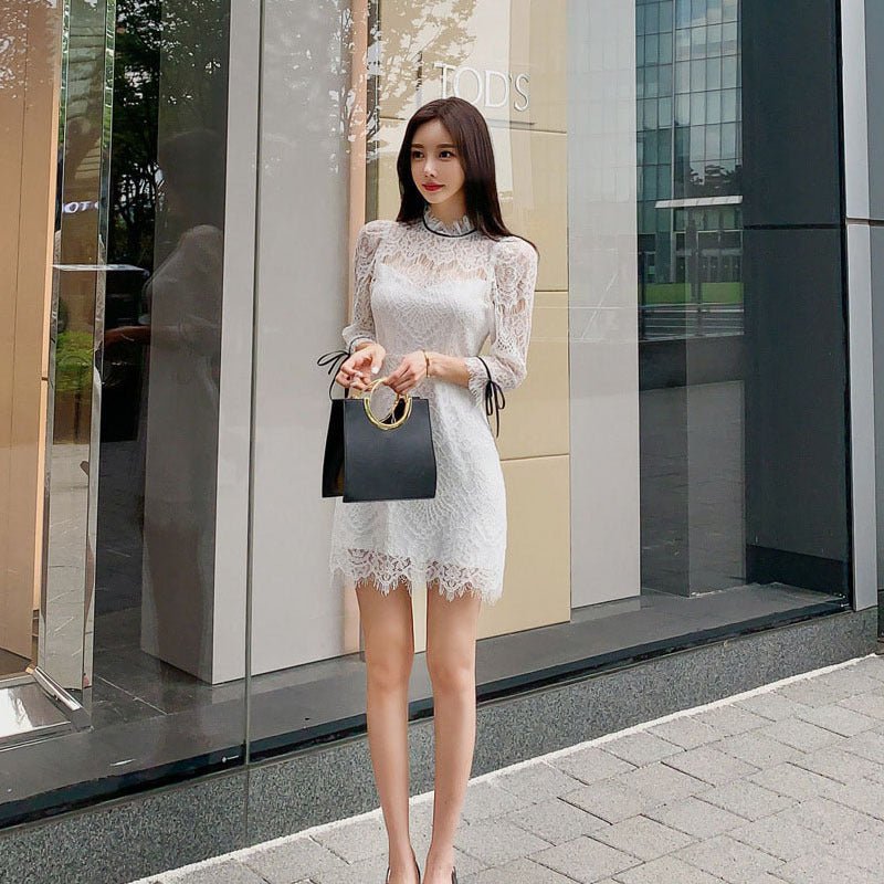 Slim Lace Dress - Dresses