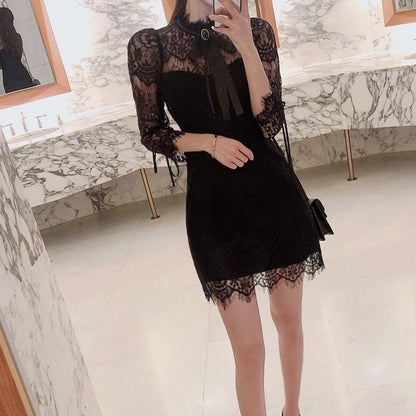 Slim Lace Dress - Dresses